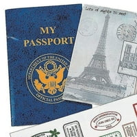 Naljepnica za pasoše, lažni naljepnici za pasoš knjige školski projekti, društvene studije, pretvaraju se igra, igračke, učionici, scrapbook, nagradu Kidsco