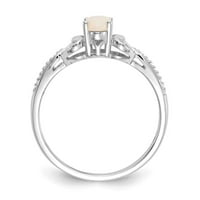 Čvrsta 10K bijelog zlatnog zlatnog dijamantnog prstena za brisanje 8