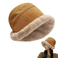 TOHUU FLUFFY HAT HAT zimski kape za žene Zimska kašika šešir lepršava jagnje od vunena od vune za žene
