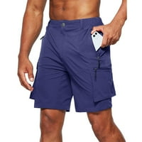 Muški teretni kratke hlače lagane casual zip na otvorenom s više džepovima