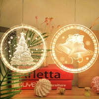 Božićna dekoracija ukrasnu žarulje, crtani baterijski crtani ispišio prozor Decor Latch Božićna svjetiljka