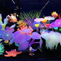 DISPLAY kalup, akvarij umjetna lažna vodna trava silikonska koraljna biljka ribe cisterna narančasta