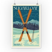 Sugarloaf, Maine, prekrižene skije, pismopis