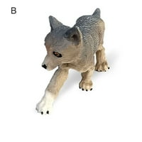 Ydxl štenad vuk figurice mirisane ekološki prihvatljive predškolske edukativne različite položaje Wolf Porodične figure za dom