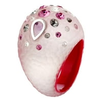PINK LUTITE prsten sa višebojni kristali veličine odraslih