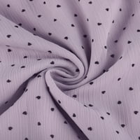 Allegra K ženska srčana zvona rukav elastična struka ruffled šifon mini haljina