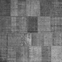 Ahgly Company u zatvoreni kvadrat patchwork sive prelazne prostirke, 6 'kvadrat