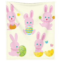 DICASSER Uskrs Happy Bunny bacajte pokrivač s jastukom simpatičnim udobnim mekim ćebadi za kućni kauč, krevet, kauč, kampiranje i putovanja