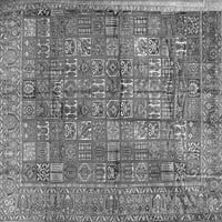 Ahgly Company Zatvoreni kvadrat Perzijski sivi tradicionalni prostirke, 4 'kvadrat