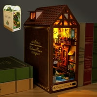 Evjurcn DIY knjige Nook setovi 3D Drvena puzzle Dekorativne rezervacije Odrasli polica za knjige Umjent BookNok Decor za tinejdžere Dječji dječaci
