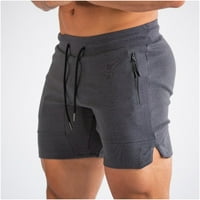 Odeerbi Hlače za muškarce Mrežne mrežne kratke hlače Čvrsti prozračni fitnes sportske kratke hlače Brze suho trening hlače tamno siva