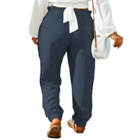 Dame Loot Fit Jogger Palazzo Hlače Žene Boho Loungewear Solid Color Dnevno nosite obične povremene hlače sa džepovima