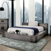 California King size krevet siva završna obrada rustikalni stil Savremeni namještaj za spavaću sobu