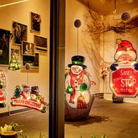 Božićni ukrasi prozora LED Xmas Dekor dekora 3D svjetlosni ukrasi sa usisnim čašom Viseća svjetla za božićni kućni uredski ured ureda za odmor
