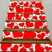 Set 3D srčani poklon uzorak stubište stubište naljepnica samoljepljivi dekor naljepnica