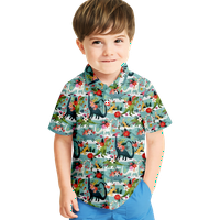 Fraigo Muška havajska majica za muškarce i dječake - Dinosaur cvijet za odmor Haljina za odmor Nošenje