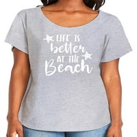 Život je bolji na plaži Žena Dolman Tee