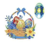 Yubutua Uskrs dijamantskih boja 5d DIY Diamond slikarskih setova uskrsne jaje zečje dijamantne umjetnike