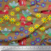 Soimoi Rayon tkanina odlazi, cvjetni i za crtani tkanini otisci sa dvorištem širom