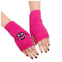 Aoochasliy zimske rukavice čišćenje Ženska djevojka pletena ruka bez prsta drži tople zimske rukavice meko toplo mitten