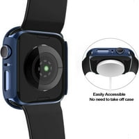 Čvrsti futrola kompatibilna sa serijama Apple Watch Series, futrolom sa kaljenim staklenim zaslonom zaštitnika ukupnog poklopca bez mjehurića za iWatch dodatnu opremu