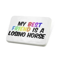 Porcelein Pin Moj najbolji prijatelj A Losino Horse Revel značka - Neonblond