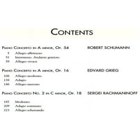 Hal Leonard Tri romantične klavirske koncertore: Schumann, Grieg, Rachmaninoff