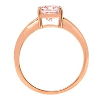 1. CT sjajan jastuk Cleani simulirani dijamant 18K ružičasto zlatno pasijans prsten sz 3.75