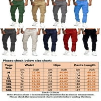 Capreze muške pantalone elastične struine dno solidne hlače u boji crta crvena xl