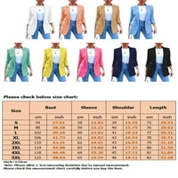 Beiwei Dame Plaine dvostruki bluderi s dugim rukavima Slim Fit kaput Ženske jakna od kancelarije u boji