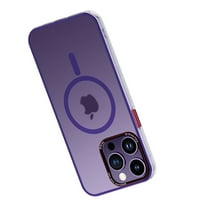 Za iPhone Pro ma magnetsku futrolu, ugrađeni u magneti kompatibilni sa MAGSAFE, anti-žuta zaštita dizajnirana prozirna mekani TPU okvir Slim branik za iPhone Pro ma 67 - crna