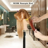 Manequin Head sa glavom manekenka kose sa ljudske kose za frizersku salon kozmetiku manikin glava sa besplatnom stezaljkom