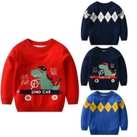 Godderr Kids Boys Jesen Zimski džemperi Džemper s dugim rukavima Pamuk Jednostavan pulover pamučni džemper Ležerna odjeća za 2-8y