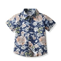 Vedolay Thirts za dječačke dječake Pamučne košulje Ljeto majica s majicom na plaži Havaji, pune vrhove, mornarice 3- godine