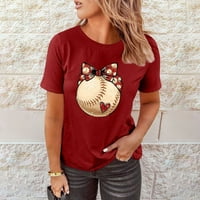 Žensko bejzbol srce majica slatka grafička ženska bejzbol srčana majica odjeća ženske majice pamučne majice za žene