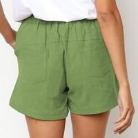 Modni točni teretni kratke hlače za žene plus veličine nacrtajući elastični džep za struk labav solidan