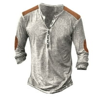 Ketyyh-Chn Muška majica s dugim rukavima Comfy Loose modne Trendne majice Majice Bijela, XL