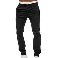 Čuvanje muških hlača ispod $ Jioakfa muške casual gumb Otvoreno Slim Fit ravne pantalone od pune boje