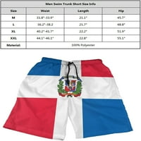 Muška zastava Dominikanske Republike Brzi suhi surf Swim trunke na plaži Shorts Hlače sa džepovima Sportske kratke hlače S-3XL