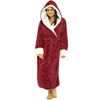 Labakihah haljine za žene Ženska zimska plišana produžena šal za ogrtač Kućni odjeća s dugim rukavima