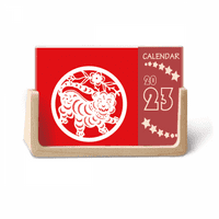 Kalendar rezanog tigra od papira Kina Zodijac Art Desk kalendar Desktop Dekoracija