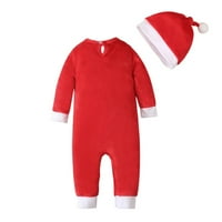 Gubotare Boy odjeća dječake Djevojke Romper odijelo za bebe Božićni šešir Boys Romper & Tokup, crvena