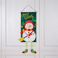 BOŽIĆNI ELF ELK Old Man zastava Vertikalna dvostrana dvorišna zastava za božićni vrt i kućni dekor Zeleni snjegović