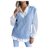 Ketyyh-Chn džemperi za žene Ženske pletene duge rukave obrezane džemper