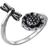 Ženski prsten za prste Dragonfly Sunflower prsten za prstenje za prstenje nakit za prste otvoreni prsten