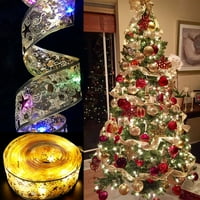 Dvostruka lampica s vrpcom LED Nova godina Navidad Početna Dekor Bairy Svjetla Dekoracija Božićno stablo