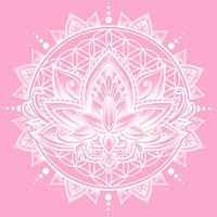 Lotus mandala - Bijela ženska ružičasta heather grafički trkački trkački tenk - dizajn od strane ljudi