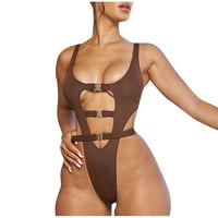 Ženski kupaći kostim šuplji kaiš jednodijelni bikini seksi plića