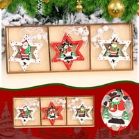 Veki Božićni ukrasi Kreativnost Mini DIY božićni privjesak Božićna drvca izdubljena mala privjesna poklon