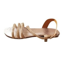 AMLBB platforme sandale Ljetne dame cipele ravne dno rimske casual ženske ravne sandale na plaži žene žene sandale
